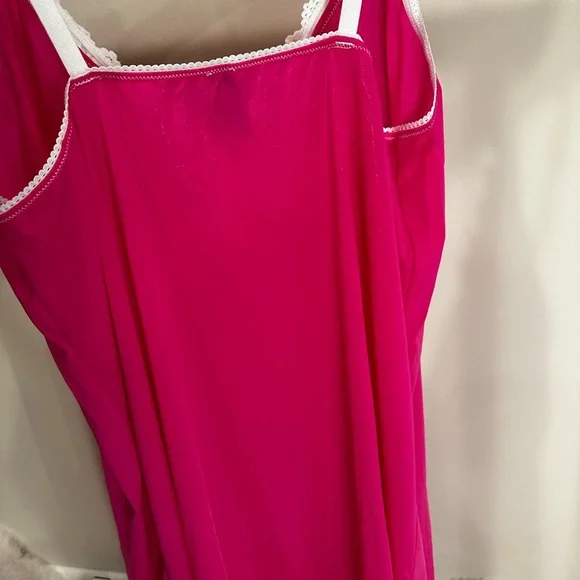 Honeydew Intimates Fuchsia Chemise with White Lace - Picture 6 of 7